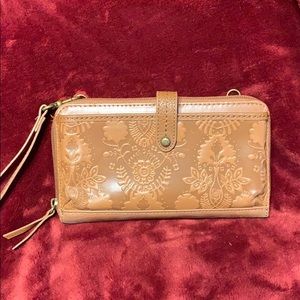 The Sak leather wristlet.